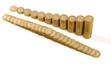 Columns From Coins Stock Image