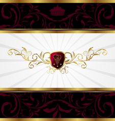 Ornate Golden Decorative Frame Royalty Free Stock Images