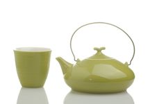 Teapot And Cup Stock Photo
