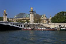 The Alexander III Bridge In Paris, France. Royalty Free Stock Photos The Alexander III Bridge In Paris, France. Royalty Free Stock Photos
