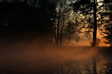 Dawned Near Pond Stock Photography Dawned Near Pond Stock Photography