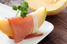 Fresh Melon And Ham Royalty Free Stock Images Fresh Melon And Ham Royalty Free Stock Images