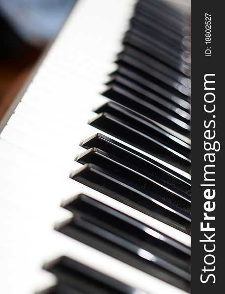 Men playing keyboard close up. Men playing keyboard close up