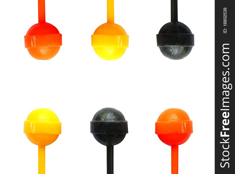 Sweet lollipops isolated