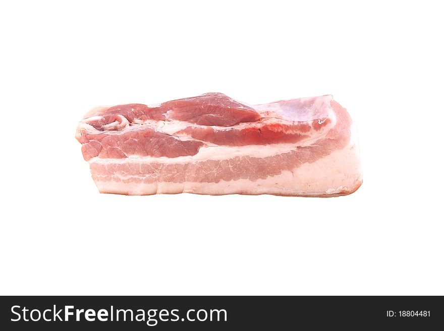 Raw Meat On A White Background