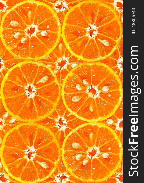 Half of orange, tropical fruit background. Half of orange, tropical fruit background