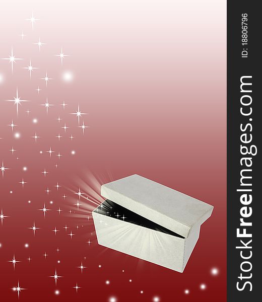 Beautiful Open magic gift box background