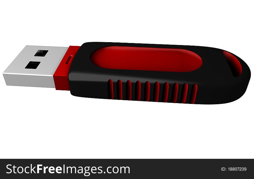Picture of flash drive on white background. Picture of flash drive on white background