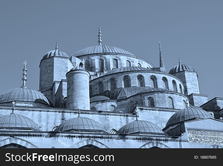 Minaret of the mosque and the sky. Minaret of the mosque and the sky