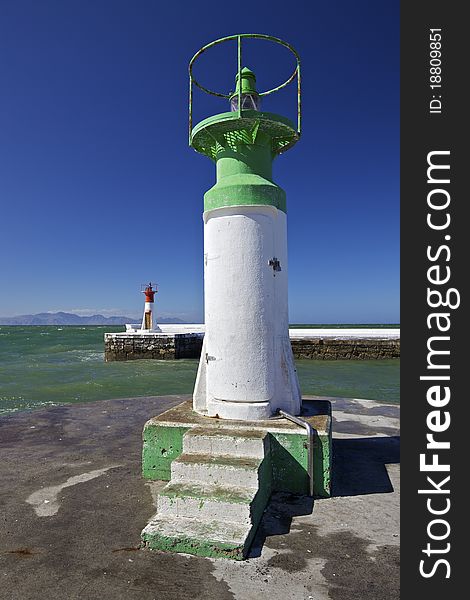 Lighthouse towers in Fish hook in Cape Town. South Africa