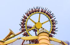 Rotating Wheel In An Amusement Park Royalty Free Stock Photo Rotating Wheel In An Amusement Park Royalty Free Stock Photo