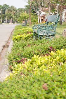 Bench In The Park. Royalty Free Stock Images