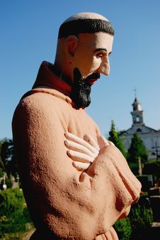 Retro Monk Sculpture Stock Photography Retro Monk Sculpture Stock Photography