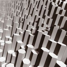 Hexagonal Tubes Close Up As Terrain Royalty Free Stock Image