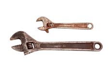 Old Rusty Wrench Royalty Free Stock Photos
