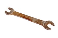 Old Rusty Wrench Stock Photography