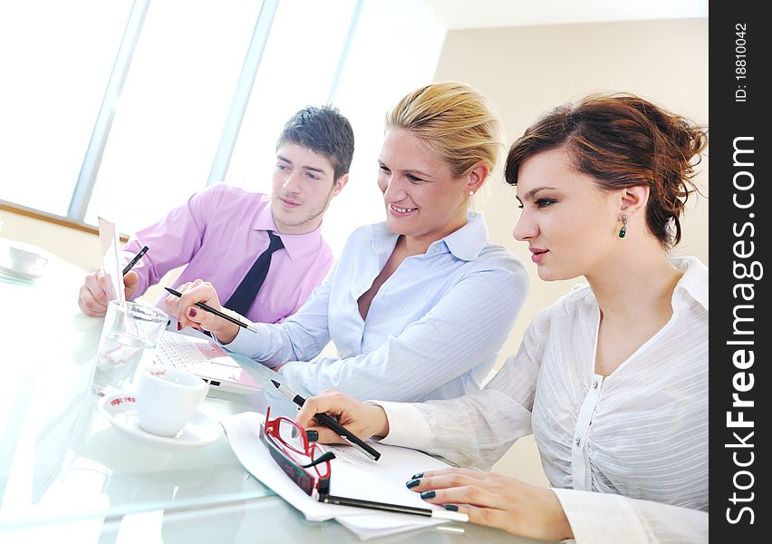 Group of business people at meeting