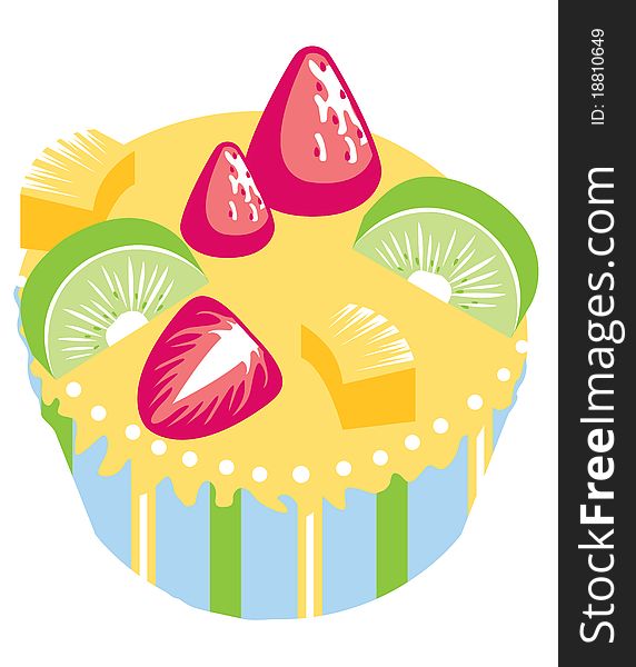 Cupcake With Fruits