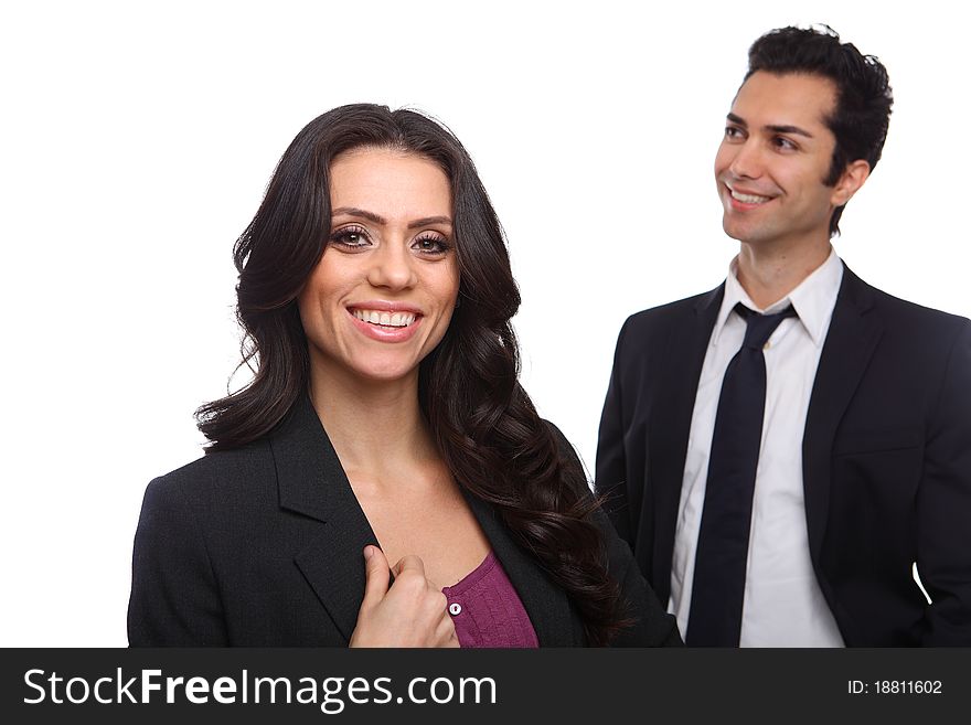 Cheerful Business People isolated on white background