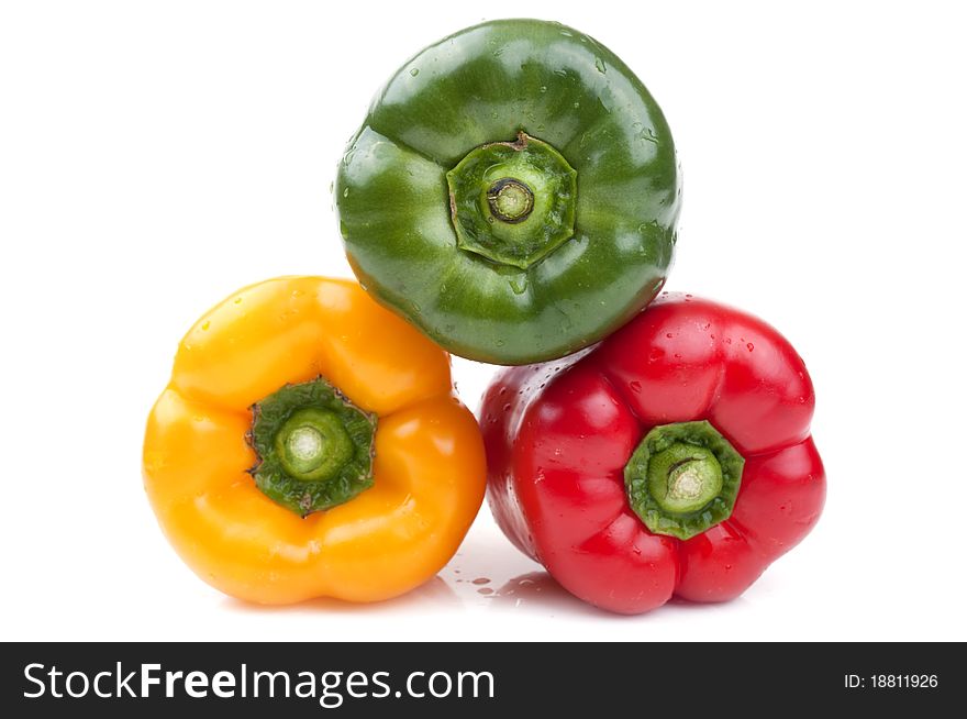 Bell peppers isolated on a white background