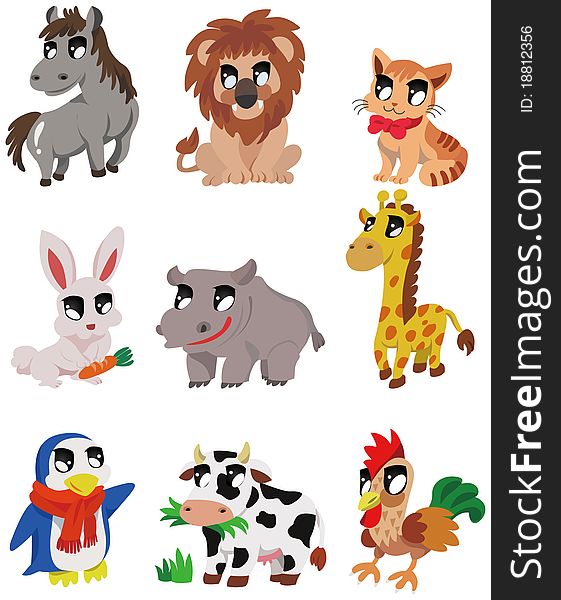 Cartoon animal icon, drawing