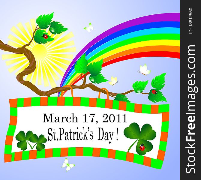 Signboard on St. Patric's Day. Signboard on St. Patric's Day.