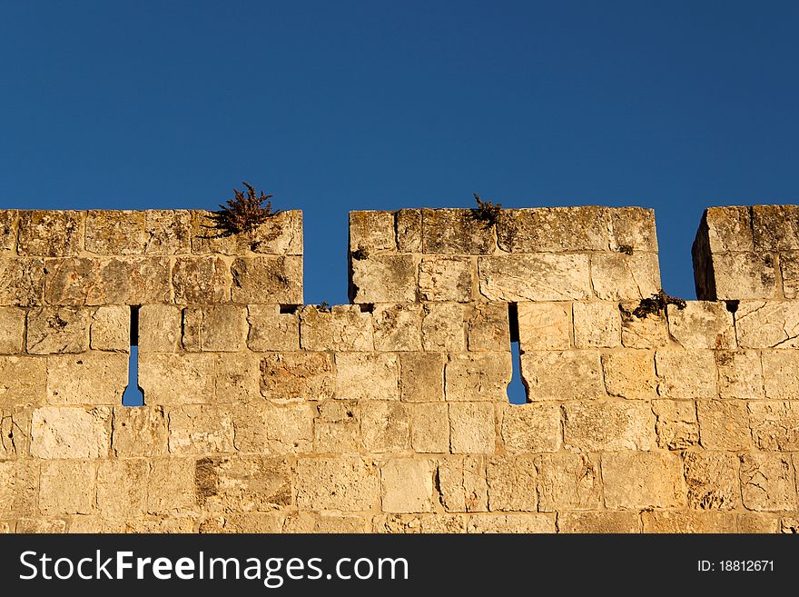 Detail of the Jerusalem wall. Detail of the Jerusalem wall