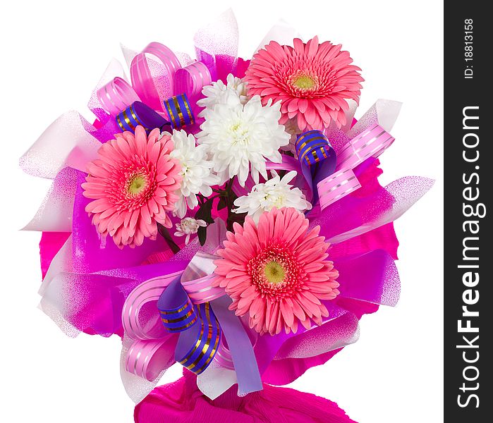 Bouquet with gerbera and chrysanthemum
