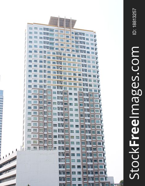 High-rise buildings on a white background condo high. High-rise buildings on a white background condo high