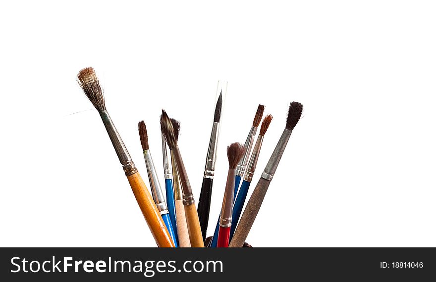 Paint brushes isolated on a white background. Paint brushes isolated on a white background.