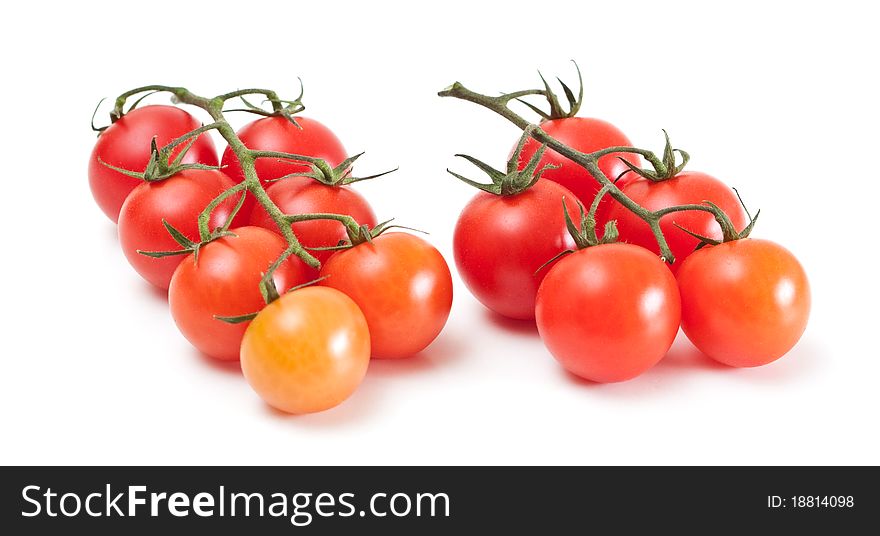 Fresh tomatoes isolated on a white background. Fresh tomatoes isolated on a white background.