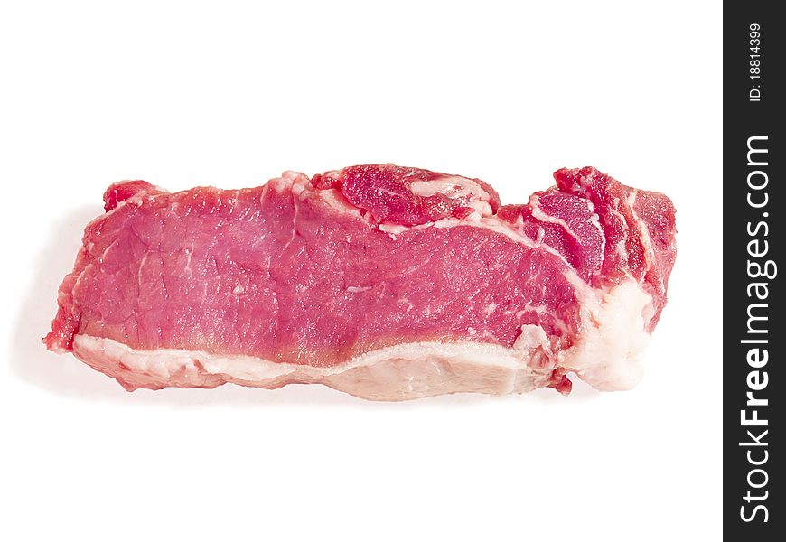 Fresh meat on a white background. Pork tenderloin