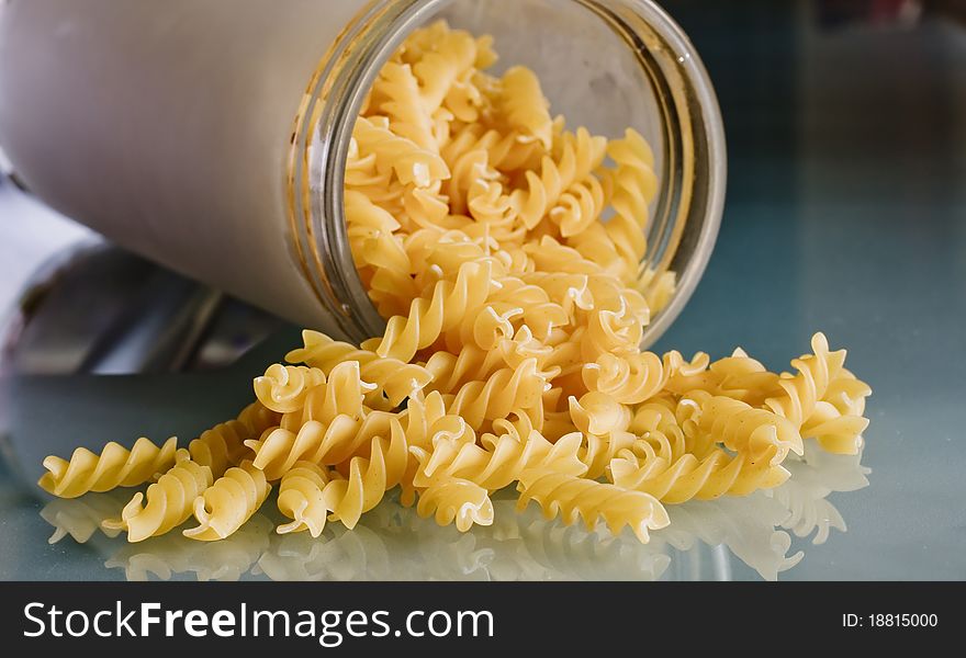 1+ Pasta was tipped out glass fusili pasta Free Stock Photos ...