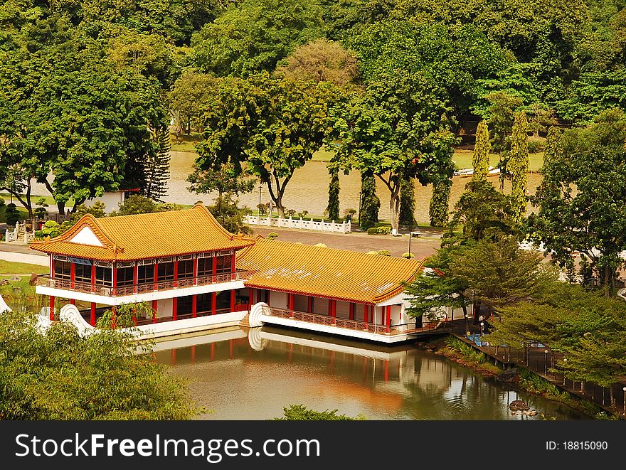 A set of chinese style building. A set of chinese style building