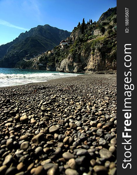 Landscape of Amalfi coast in South Italy