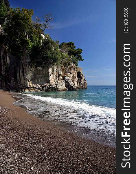 Landscape of Amalfi coast in South Italy