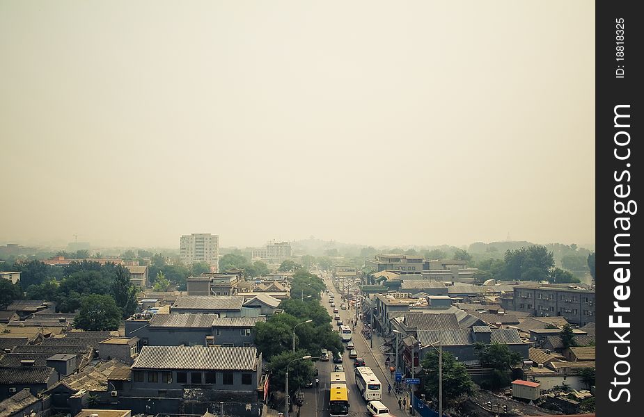 Beijing, China street, view of Beijing street