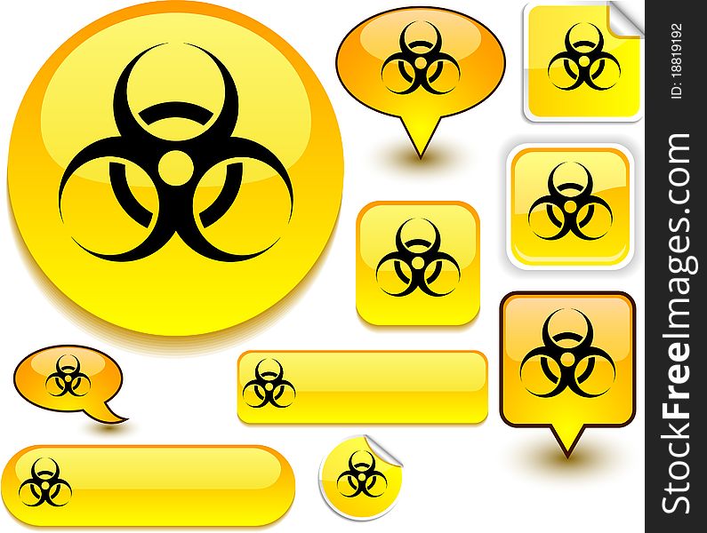 Virus yellow signs.