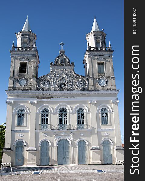 Old church over 400 years old in South America, Brazil. Senhora Das Neves. Originally Built 1585. Old church over 400 years old in South America, Brazil. Senhora Das Neves. Originally Built 1585