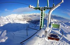 Chairlift In The Ski Resort Stock Photos