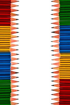 Pencils On White Background Royalty Free Stock Images Pencils On White Background Royalty Free Stock Images