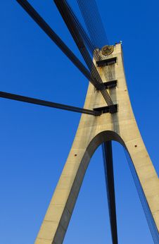Suspension Bridge With Cables Royalty Free Stock Photos Suspension Bridge With Cables Royalty Free Stock Photos