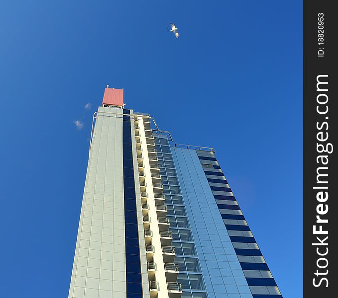 Business Tower and blue sky.