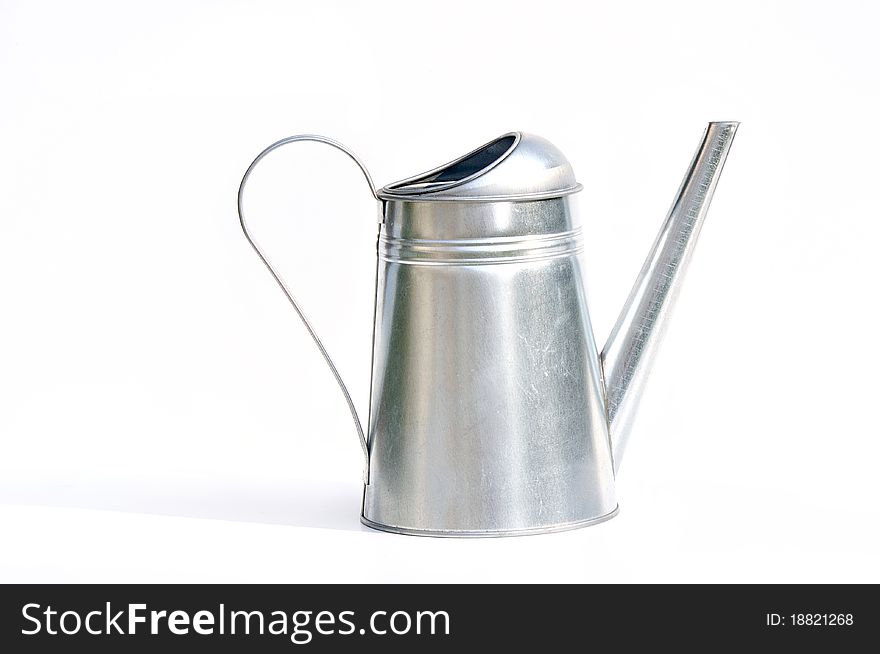 Watering can on white background. Watering can on white background