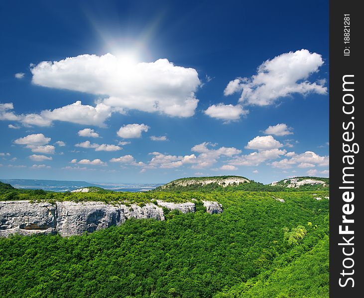 Mountain landscape. Composition of nature.