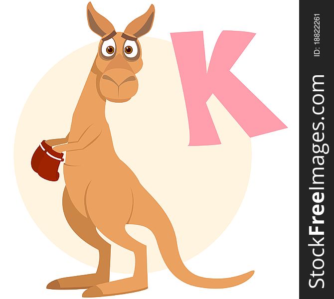 The English alphabet. Kangaroo