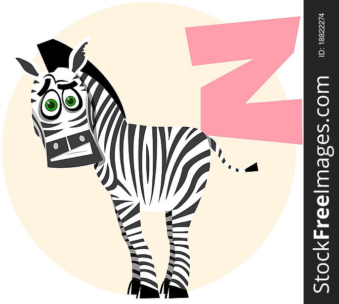 The English alphabet. Zebra