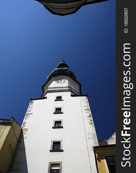 Michael tower with michael gate, is the best known tower old town bratislava. Michael tower with michael gate, is the best known tower old town bratislava