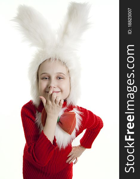 Сhild bunny costume.