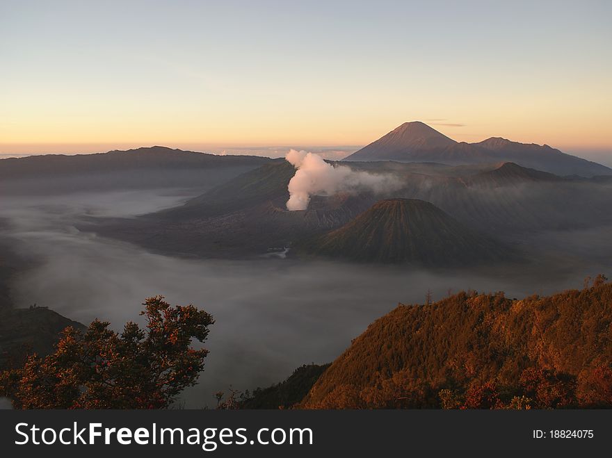 General view, Volcano Bromo, Indonesia